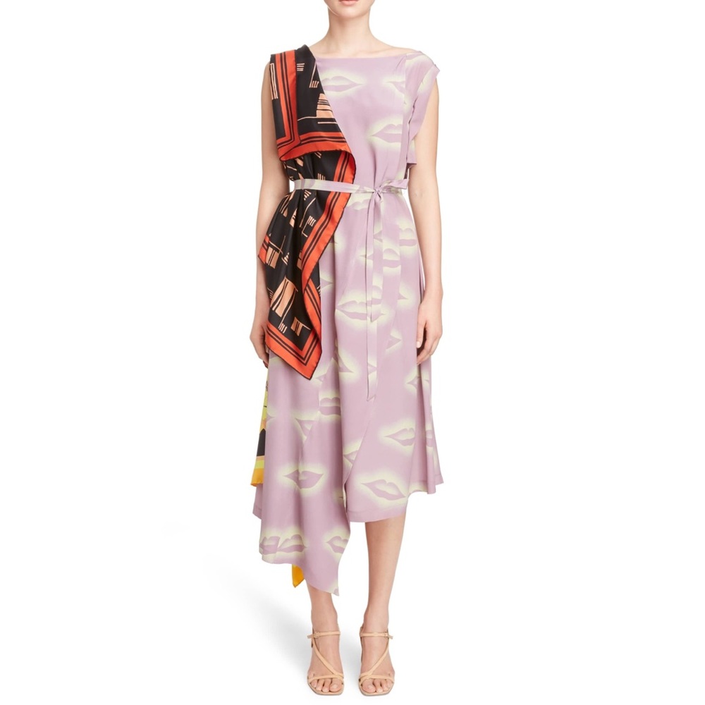 DRIES van NOTEN Scarf Silk The Depot Dress 34 US 2 - Picture 2 of 13